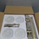 Bathroom Vanity Light, 4-Light Modern Matte Gold Wall Sconce Lighting with Clear Glass Shade, Black Wall Lights,Bath Vintage Wall Mounted Lamps for Mirror Bedroom Living Room