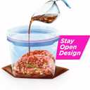 Ziploc Quart Food Storage Freezer Bags, New Stay Open Design with Stand-Up Bottom, Easy to Fill, 75 Count