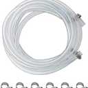 25ft Draft Beer Line 3/16" ID X 7/16" OD for Homebrewing Liquid with Screw Clamps by LUCKEG