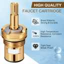 Enhon 2 Pack Faucet Cartridge Compatible with American Standard 994053-0070a or 994053-0070a/H Bathroom Bathtub Faucet Stem Replacement, 4z-24h Hot and Cold Replacement Stem, Brass
