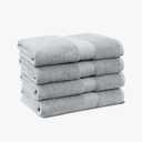 1888 Mills 4 Pack Premium Bath Towel Set, True Classics Premium Cotton Blend, Super Soft and Highly Absorbent Bath Towels for Bathroom, Hotels, Spa and Gym, Grey