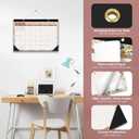 3 x Desk Calendar 2026, 18 Months Calendar Runs from January 2026 to June 2027 - Large 17" x 12" Desktop/Wall Monthly Calendar for Home School, or Office - Rustic Botanical