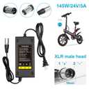 29V 5A for 24V 5A 3-Pin Male XLR Connector Battery Charger for Lakematic, Pride Mobility, Jazzy Power Chair, Drive Medical, Golden Technologies, Shoprider, Rascal 200T/500T/301 PC 24BC5000TF-1