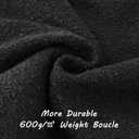 FUTEI Pack of 2 Black Decorative Throw Pillow Covers 16x16 Inch Soft Cozy Solid Boucle Textured Cushion Case,Modern Home Decor for Couch Bed Living Room