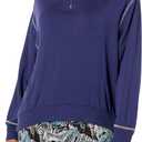 PJ Salvage womens Loungewear Ric Rak Patty Wack Hoody (X-Small, Navy)