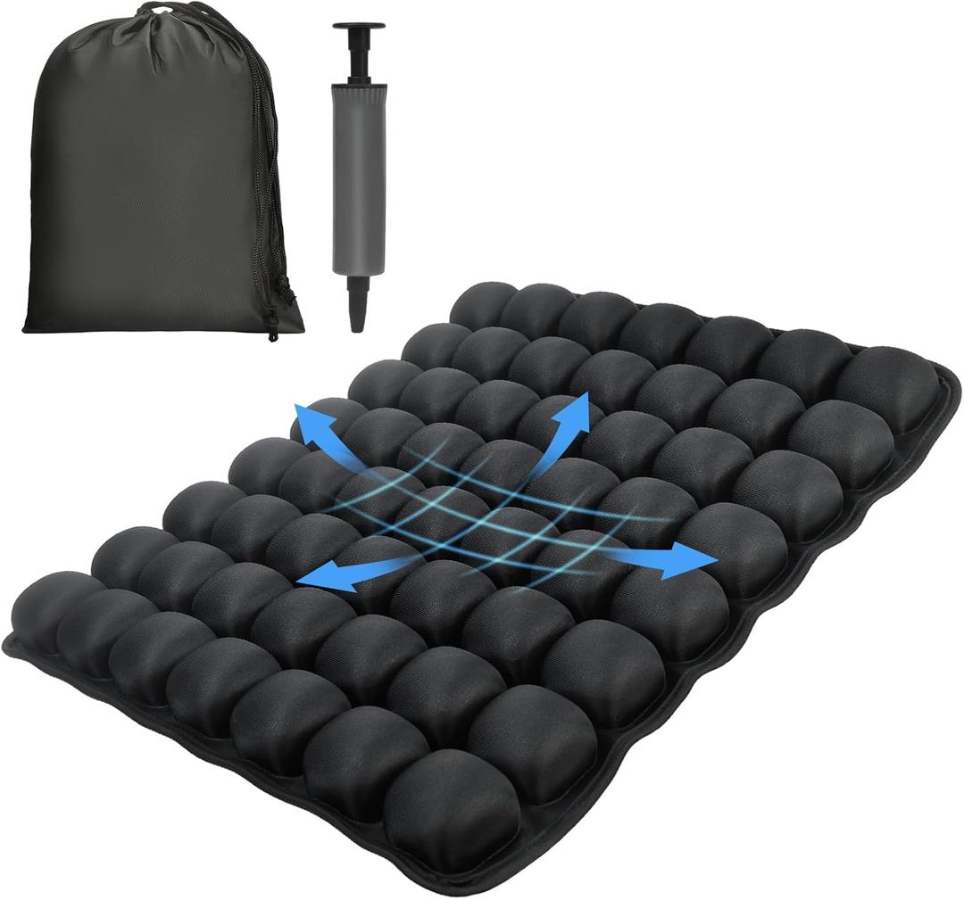 Professional Comfortable 3D Travel Seat Cushion, Air Inflatable Pressure Relief Seat Cushion Optimal Support for Long Sitting