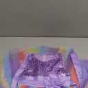 Uhnice Little Girl's Sequin Sleeveless Mesh Rainbow Dress for Wedding Party (3 Years, Purple) 110