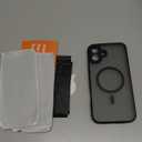 Designed for iPhone 16 Plus Case, Compatible with MagSafe, with Privacy Screen Protectors X2, [Camera Protection] [15FT Military Drop Protection] Shockproof Phone Case, 6.7", Black