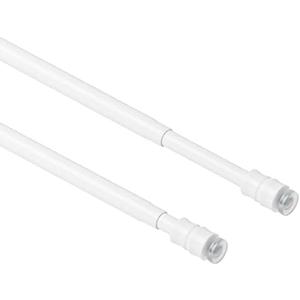 TYRON 2Pcs Thin Spring Tension Rod 9-12.5 Inches, 3/8 in. Diameter, Mini Small Adjustable Tension Curtain Rod No Drill, Window Sash Tension Rods (White)