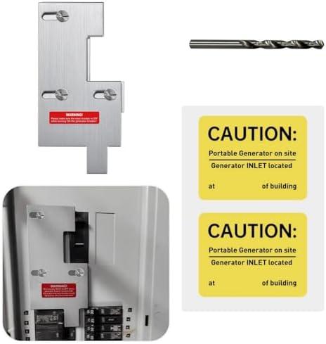Generator Interlock Kit Compatible with GE General Electeric Breaker Panels with Single Vertical Throw Main,2 1/2 Inch Spacing Between Main and Branch Breaker,Professional Interlock Kit