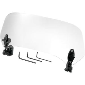 Motoforti 37cm Clear Lens Motorcycle Windshield, Adjustable Clip Wind Deflector Windshield Extension Universal Fit for Most Motorcycles & Scooters