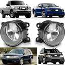 Pair of Front Fog Lights RH LH Compatible With Ford Freestyle 2005-2007 & Mustang 2005-2014 & Ranger 2005-2011 & Taurus X 2008-2009 Replaces 4F9Z15200AA FO2592217C 33900-T0A-A01