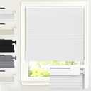 AOSKY No Drill Cordless Blackout Cellular Shades, 54" W x 64" H, White