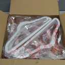 Smartor Kids Velvet Hangers 50 Pack, 14 Inch Premium Non Slip Kids Felt Hangers for Closet, Space Saving Toddler Clothes Hanger for Youth's Childrens' Clothes (Rose Gold Hook)- White