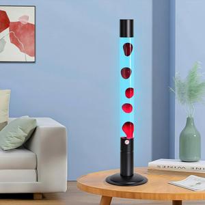 Liquid Motion Lamp, 30-Inch Magma Lamps for Adults Kids with Red Wax in Blue Liquid Motion Lamp Cool Home Office Decoration (Blue Water Red Wax)
