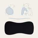 8 Pack Baby Burp Cloths, Unisex for Boys and Girls, Super Absorbent and Soft Towel,Solid Color (Black)