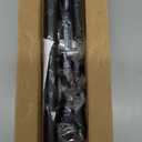 Black Shower Rod with 12 Hooks, 18-72 Inches, Rust Resistance, Adjustable Tension Rod with Durable Spring, No Drilling - Use For Bathroom, Bedroom, Home, Matte Black