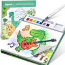 JoyCat Paint with Water Coloring Books for Toddlers, Watercolor Painting Sets for Kids Ages 3-5 4-8, Arts and Crafts Drawing Activities Toy Birthday Gifts for Boys Girls (Dinosaur & Vehicle)