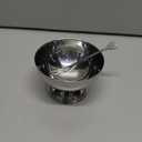 TOPINCN Metal Bowl, Stainless Steel Bowl Short Footed Medium Small Size Stainless Steel for Serving Ice Cream for Dessert Snacks