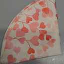 Artoid Mode Pink Love Hearts Round Valentine Placemats Set of 4, 13.5 Inch Anniversary Wedding Round Table Mats for Dining Decoration