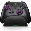 AXYBCOOL Wireless Bluetooth Switch Controller with Charger Station for Nintendo Switch/Lite/OLED/Switch 2 Pro Controller with Charging Dock, Hall Effect Joyticks Switch Remote for iOS/Android/ with Lighting/Turbo/Wakeup