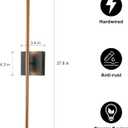 KUZZULL Modern Light Fixture Set of Two 27.8x4.3x3.4in Black and Brass Gold Sconces 1200Lm LED Wall Lights for Bathroom, Living Room, Corridor