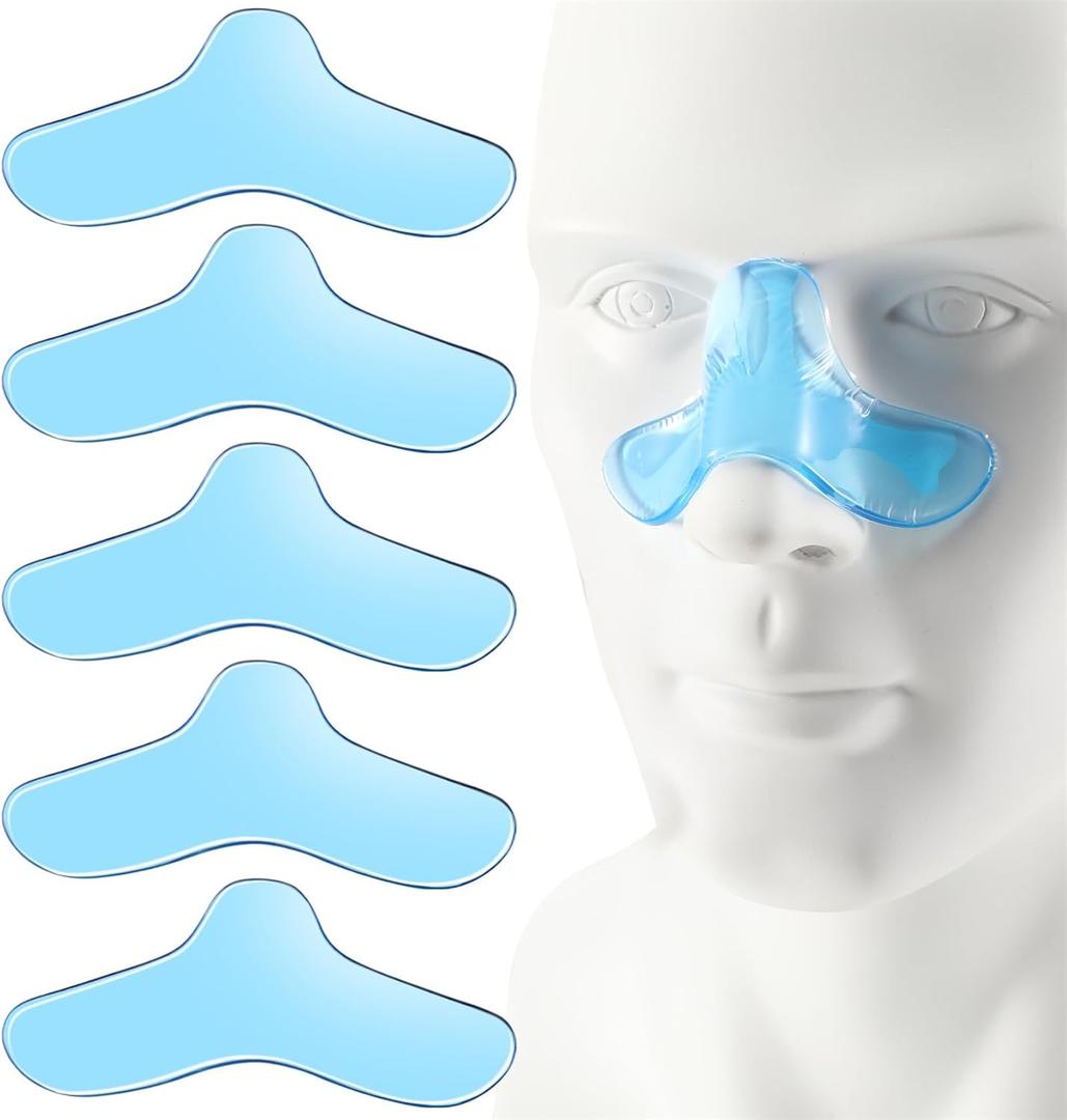 CPAP Nose Pads 5 Pack Universal Nose Pads Reusable Nasal Gel Pads Washable Cpap Nose Protector Fit for Most Masks