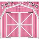 Pink Barn Door Backdrop Wooden Barn Door Farmhouse Photography Rustic Farm Backdrop Country Scene Farm Party Decoration Photo Props for Party(86FT)