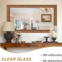 Chende Large Wall Mirrors Decor 54'' X 30'', Vintage Living Room Mirror with Ornate Wooden Frame, Gold Decorative Mirror for Dining Room, Entryway, Bathroom, Bedroom