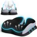 Seat Cushions for Office Chairs Wheelchair Cushion for Long Sitting Back Pain Memory Foam Seat Car Computer Desk Chair Cushion Coccyx Cushion for Tailbone Pain Relief Cushion Office Chair Butt Pillow (Black)