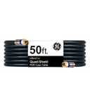 QUAD SHIELA GE 50 ft Quad, RG6 
GE RG6 Coaxial Cable, 50 ft. F-Type Connectors, Quad Shielded Coax Cable, 3 GHz Digital, In-Wall Rated, Ideal for TV Antenna, DVR, VCR, Satellite, Cable Box, Home Theater, Black, 33532
 CABLE