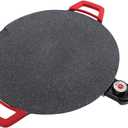 Electric Griddle - Smokeless Electric BBQ Grill Baking Trays, Nonstick Cooking Griddle Pan Pancake Maker with Handles, Medical Stone Coating 5 Level Temperature Control, Rapid Heat Up 14.2 Inches