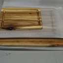 Acacia Wood Cutting Board Set with Juice Groove (3 Pieces), Organic Wooden Cutting Boards for kitchen, Butcher Block Cutting Board for Meat, Vegetable, Wooden Chopping Board 15x10, 12x8, 9x6 inch (Light Brown)