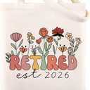 Maciebelle Retirement Gift for Woman 2026, Cool Retirement Gifts for Women, Canvas Tote Bag Best Gifts