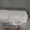 Reversible Sofa Covers Couch Cover Furniture Protector for Dogs Elastic Straps Water Resistant(Sofa,White/White)