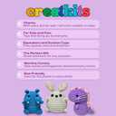 2 x Crochet Kit for Beginners  Whale | DIY Crochet Animal Kit with Step-by-Step Video  Craft Set for Adults & Kids  Includes Yarn, Hook, Tools & Instructions