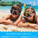 Greatever Dry Snorkel Set,Panoramic Wide View Anti-Fog Scuba Diving Mask,Professional Snorkeling Gear for Adults Kids