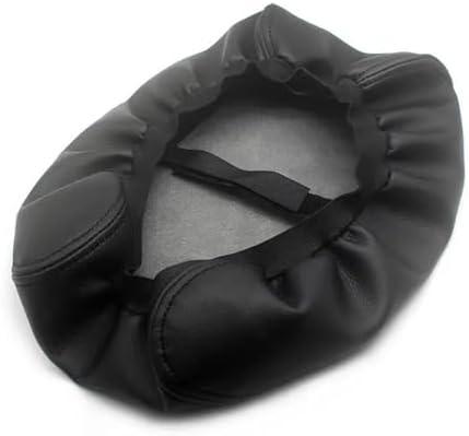 Microfiber Leather Car Center Console Lid Armrest Box Cover Trim for Jeep for Grand for Cherokee 2011 2012 2013-2019 Gearshift Cover(Black1 Elastic Band)