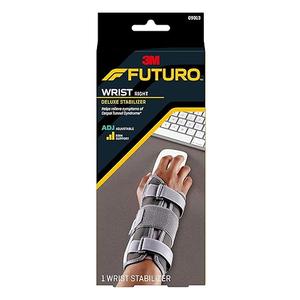 Futuro Futuro Deluxe Wrist Stabilizer, Right Hand, One Size, Gray, Adjustable (09013ENR)