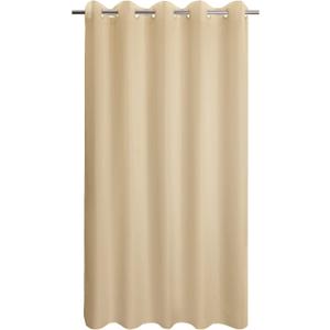 River Dream Extra Long No Hook Beige Shower Curtain or Liner - Soft Microfiber 84" Long Fabric Shower Curtain Liner Set, Machine Washable & Water Repellent, Beige, 71x86