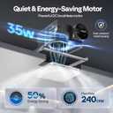 VIVOHOME 240 CFM Bathroom Exhaust Fan with Humidity Sensor - 1.6 Sones Quiet Energy-Saving EC Motor, 6-Speed AutoFlow Remote, 11 x 12 in Easy Retrofit, 6-Inch Duct Kit Included, No Lights & 240 CFM & 6 Speeds