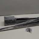 Heavy Duty Metal Fence Post Anchor Ground Spike 31.5''x4''x4'' for Fence, Mailbox, Bird Feeder, Decking, Banner, ... with The Black Powder Coating Cover on The Surface (Set 2)