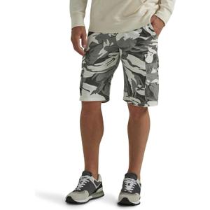 Wrangler Authentics Mens Premium Twill Cargo Short (33, White Camo)