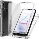 Ailiber for Gabb Phone 4 Phone Case Clear, Gabb Phone 4 Case with Screen Protector, Dual Layer Protection, Shockproof Corners TPU Bumper, Slim Silicone Cell Phone Cover Case-Clear