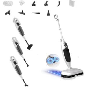 PUREBEAR 300°F Scrub & Steam Mop, Steam Cleaner With 13 Accessories