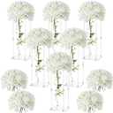 Geetery Tall Acrylic Wedding Flower Stand Centerpieces Clear Elegant Vase Column Stand with Artificial Hydrangea Flowers for Wedding Party Table Home Decorations(6 Pcs,28 Inch)
