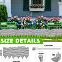 20Pcs Garden Edging Border, 21Ft Marbled Design Garden Landscape Edging Borders with 20 Pcs Stakes, Plastic Garden Fence Lawn Edging Border for Flower Bed, Yard, Patio, and Pathway Landscaping
