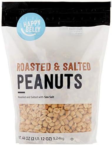 Amazon Brand - Happy Belly Roasted and Salted Peanuts, 44 ounce (Pack of 1), EXP MAY/21/2026