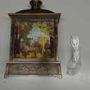 12.5'' Fall Snow Globe Lantern - Scarecrow and Turkey Lighted Water Lantern with Swirling Glitter Fall Decorations for Home, Thanksgiving, Autumn Harvest Fall Decor