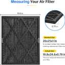 2-pack 20x25x1 Air Filter MERV 13 Activated Carbon, Heavy Duty 3 Layer Furnace Filters Pollen, Dust, Pet Dander, Smoke, Odors - HVAC Air Filter